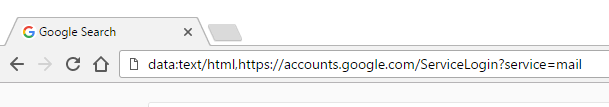 A fake Gmail URL, used in Phishing
