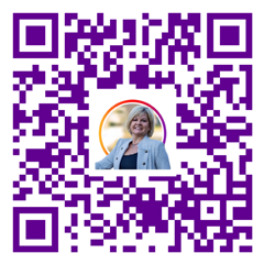 A QR code to connect with Bobbi Baehne
